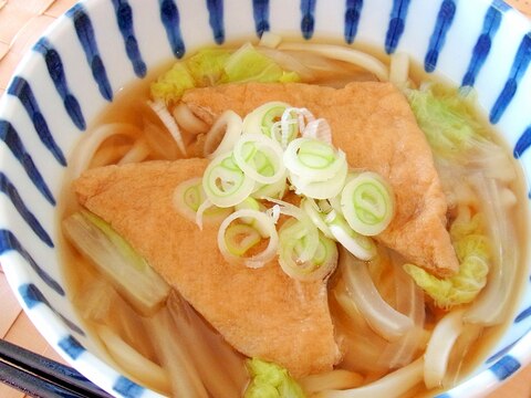 白菜きつねうどん